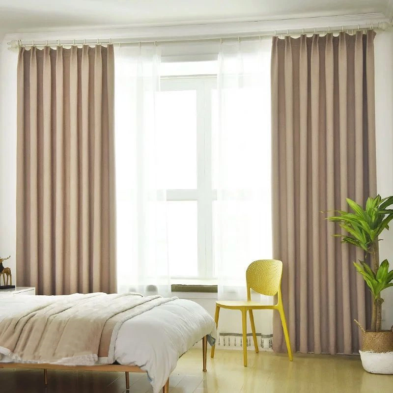 Meteor Linen Curtain Cross-Border High Shading Amazon Cotton Linen Curtain Cloth Modern Nordic Splicing Curtain Wholesale/Supplier