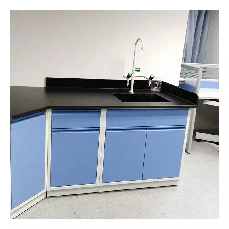 École physique de haute qualité mobilier de bureau Table de laboratoire avec évier Laboratoire acier de laboratoire de travail de laboratoire de travail de laboratoire tout acier moderne