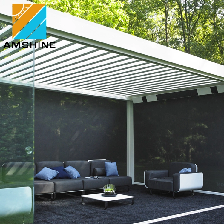 Automatic Louver Roof Motorise Waterproof Pavilion Garden Gazebo Aluminum Pergola Modern Prefab Houses