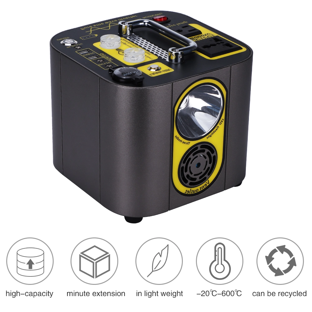 Portable Power Station 467wh 126ah 8650 Lithium Battery Supply 600W Peak 1000W with USB Type C Quick Charge for CPAP Camping Outdoor Home