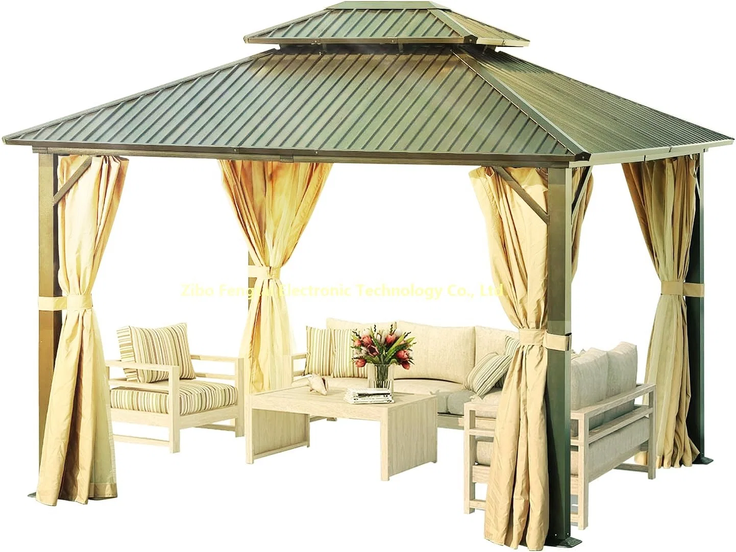 Hot Sale Amazon Waterproof Modern Metal Aluminum Garden Outdoor Pergola Canopy, Wood Gazebos for Sale