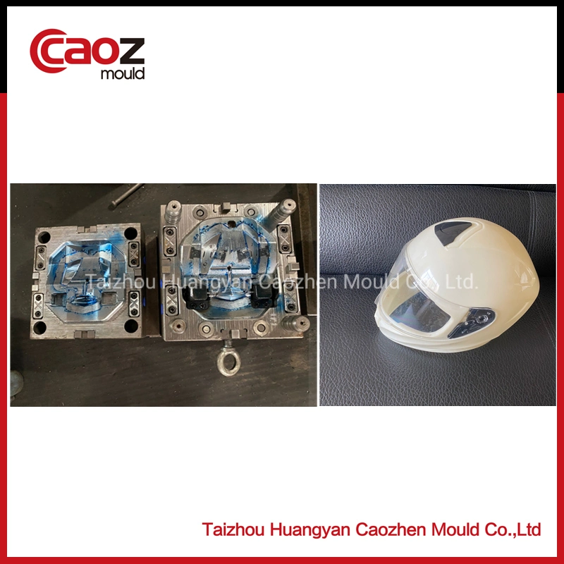 Plastic Helmet Injection Molding with Visor Side Clamp (CZ-1487)