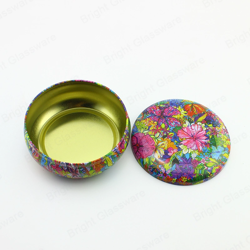 Customized Candles Tin for Scented Fragrance Empty Metal Candy Containers Soy Wax Candles