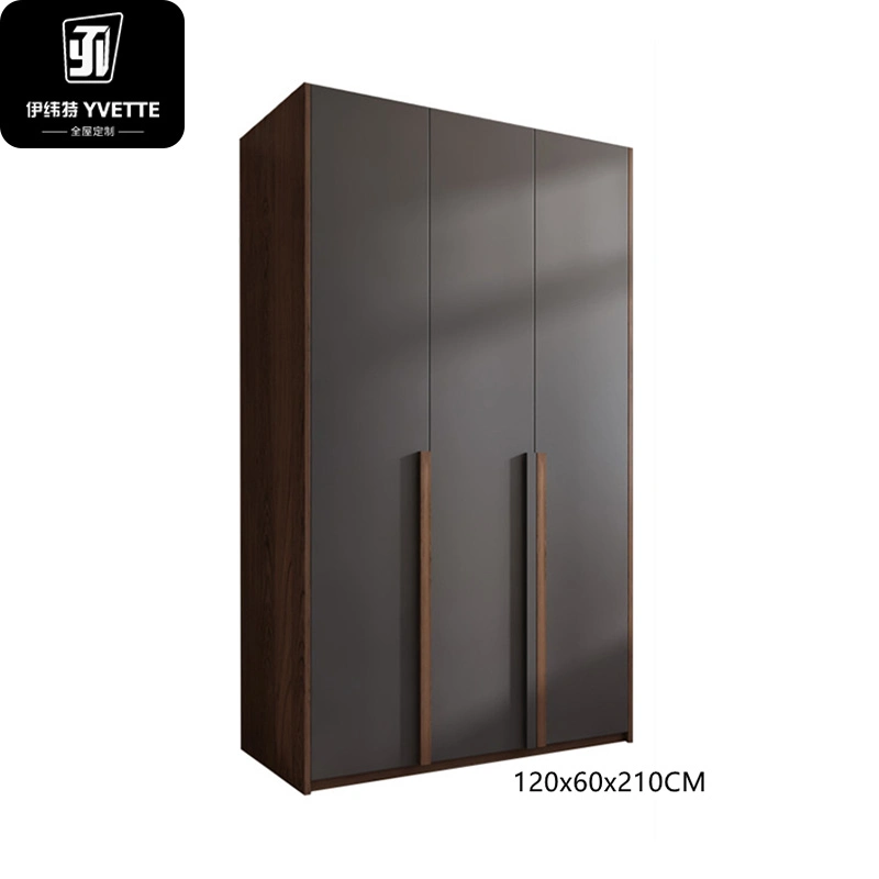 Yvt Modular MDF Lacquer High Gloss Mirror Sliding Wall Closet Furniture Modern 4 Door Wardrobe Wooden Bedroom Furniture