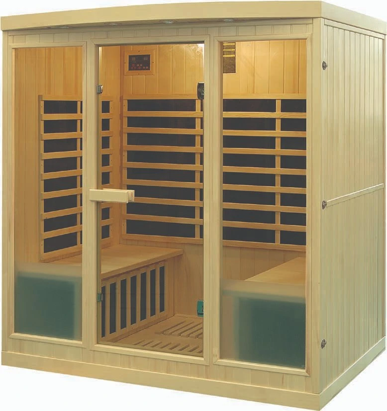 Smart Controller Familie Trockendampfsauna gute Qualität CE-Zertifikat Fern Infrarot Hemlock Sauna Zimmer 4 Personen Nutzung Sauna Zimmer