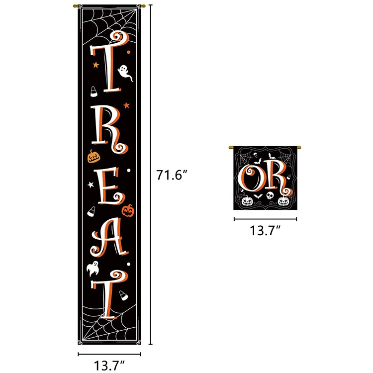 Halloween Banner Trick or Treat Halloween Decorations Outdoor Halloween Welcome Signs