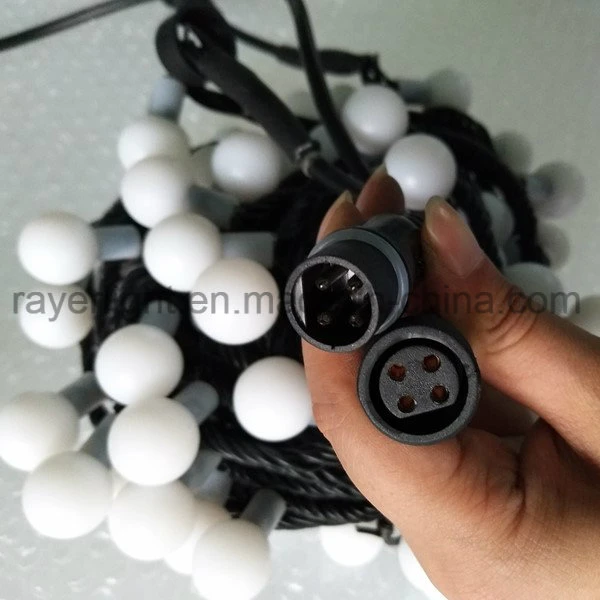 RGB Ball LED String Lights for Christmas Decoration with Synchro Flashing Effect