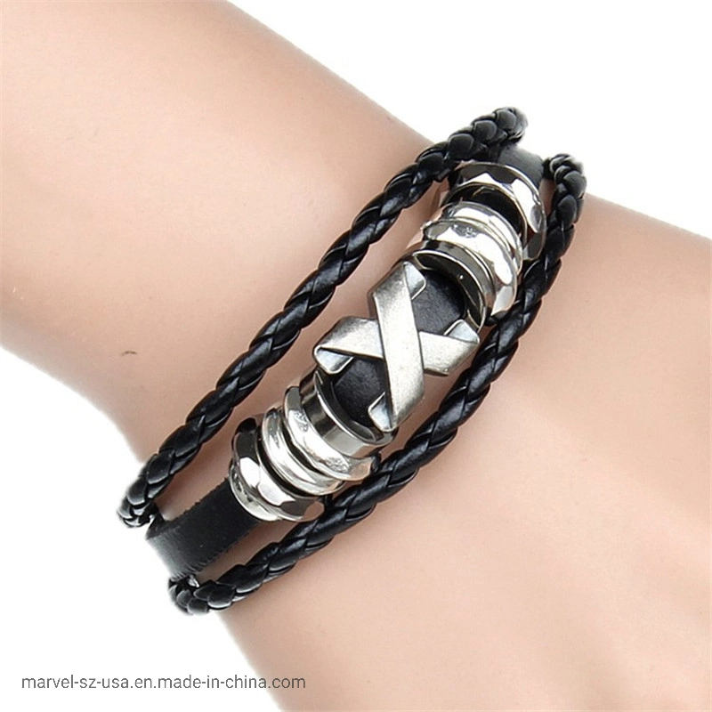 X Men&prime; S Leather Fashion Accessories Braided Bracelet Fashion Jewelry