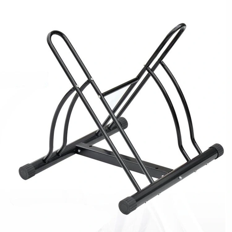 Double Bicycles Storage Holder Mechanic Repair Rack 2 Directions Display Garage Outdoor Floor Mount Bicycle Rack 2 Bikes Stand