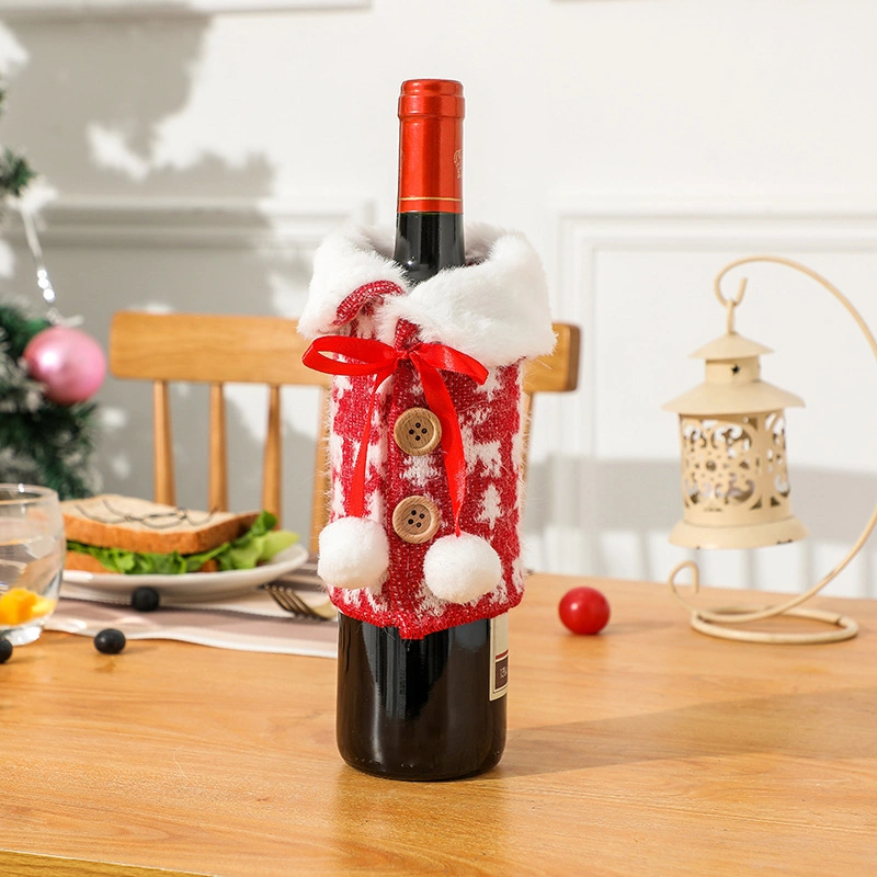 Creative Moose Knitting Plush Wine Champagne Bottle Cover