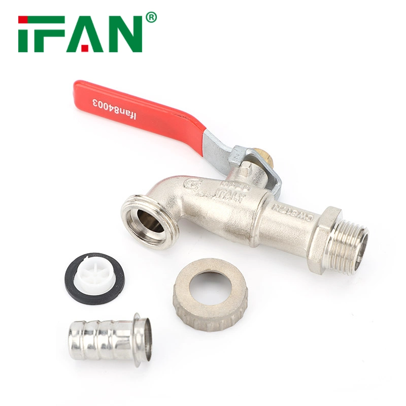 Ifan Hot Sale Durable Plated Brass Water Tap Faucet Brass Bibcock 3/4