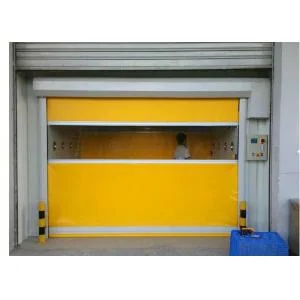 Automatic GMP PVC Fabric Zipper Type Rapid Rolling Shutter Door