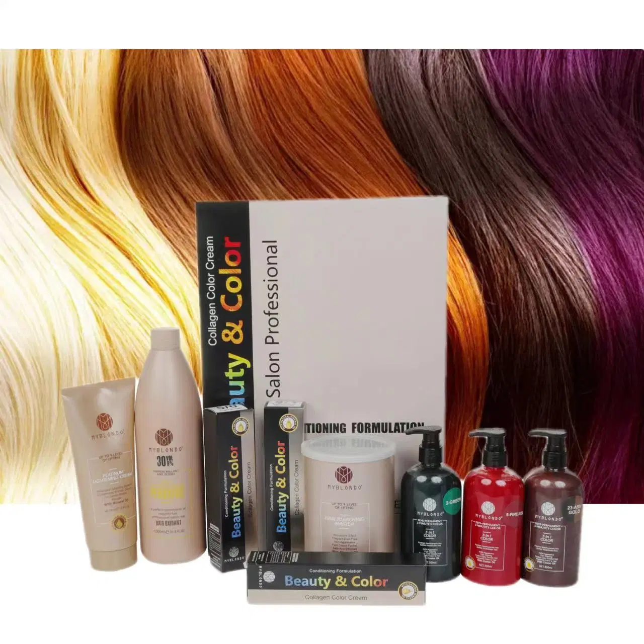 Professional Factory Hair Dye Color Cream 68 Colors, Fast Coloring Dye Cream, Black/Brown/Red/Yellow