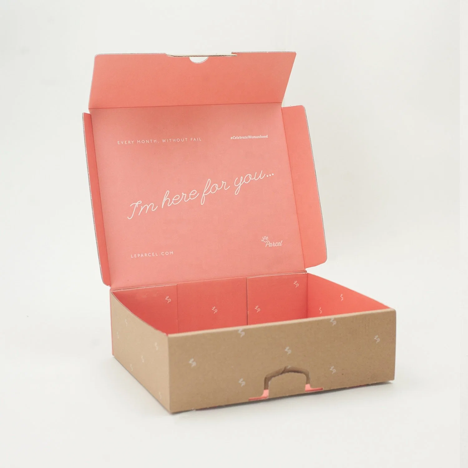 Розовый горячей печати логотип поле отправителя тары для упаковки продуктов в области электронной торговли, индивидуальные поставки Cajas Prompt Mailers печать
