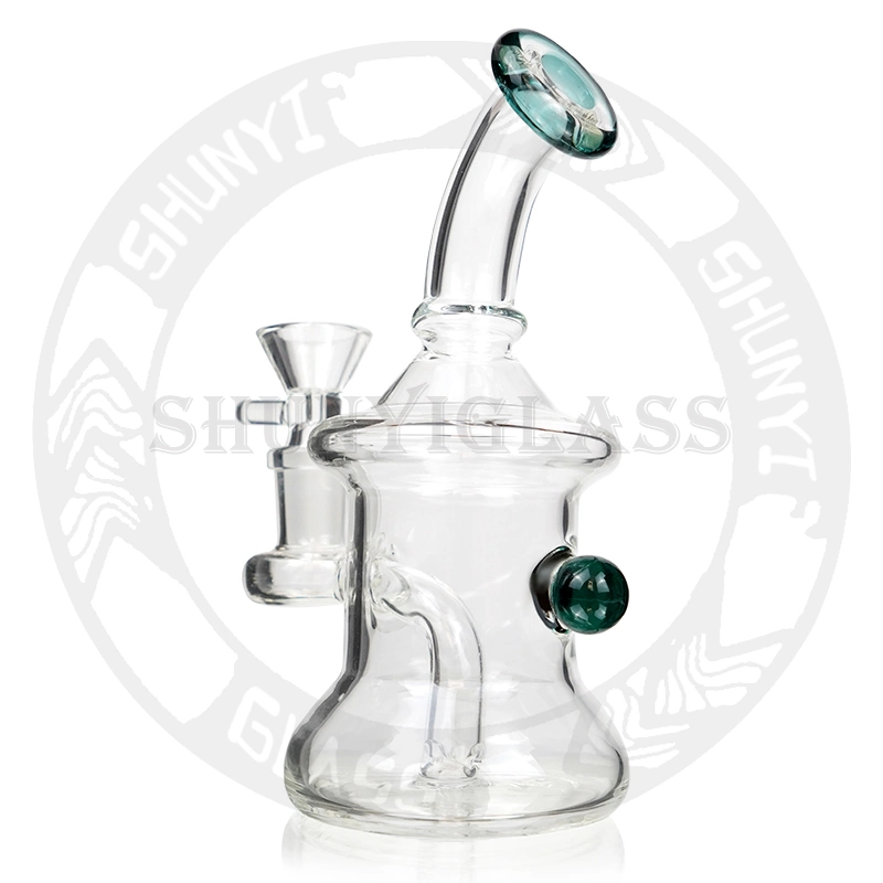 Mini 6&prime; &prime; Mixed Colors Recycler Glass Water Smoking Pipe Smoking DAB Rig Shisha Hookah Tobacco Oil Rig