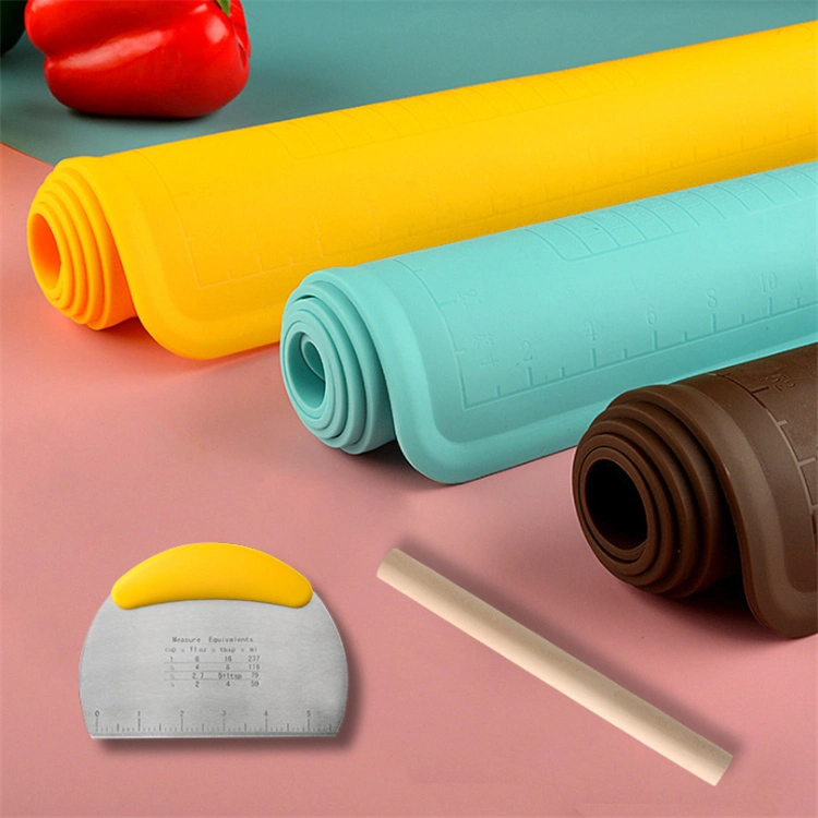 Rolling Pin Silicone Baking Mat Set for Rolling Dough