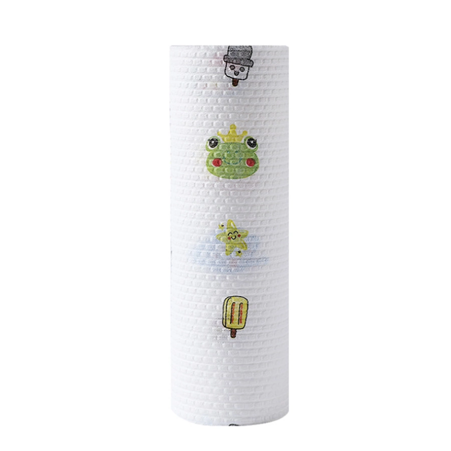 High Water Absorption Reusable Kitchen Cleaning Wipe Cloth Roll