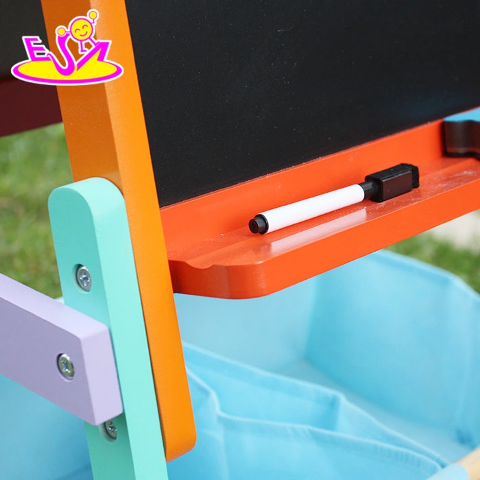 Wholesale/Supplier Double Sided Kids Wooden Chalkboard Easel, Portable Children Wooden Chalkboard Easel W12b102