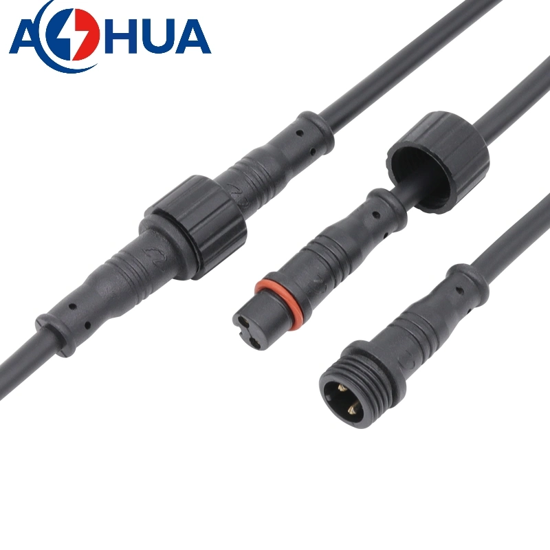 Aohua M12 1 2 3 4 5 Pin Molded IP65 Circle Waterproof Connector with Cable