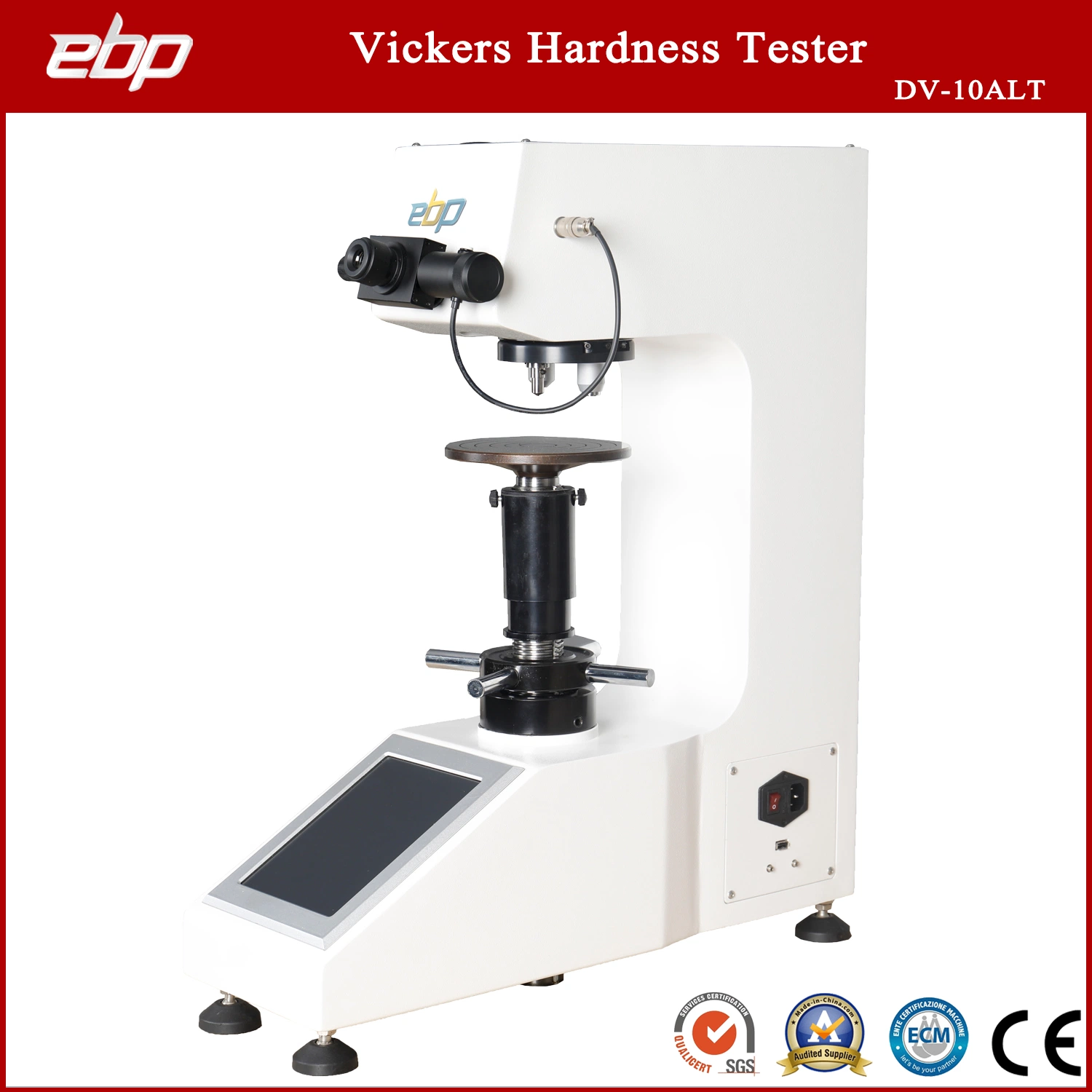 Tela de Toque Digital Macro máquina de ensaio de dureza Vickers com célula de carga de alta precisão