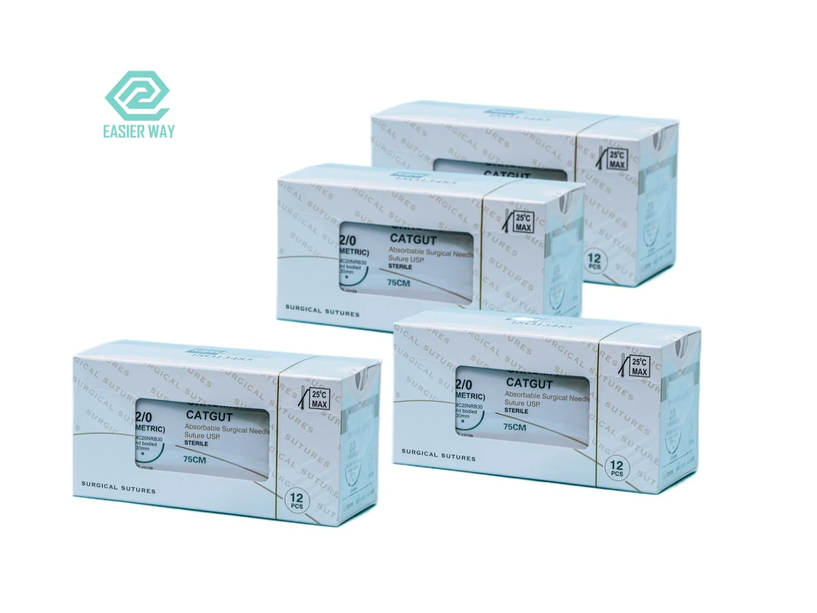 PGA Pdo Pgla quirúrgico de la seda de nylon de Vicryl Catgut sutura estéril 36PC Box package