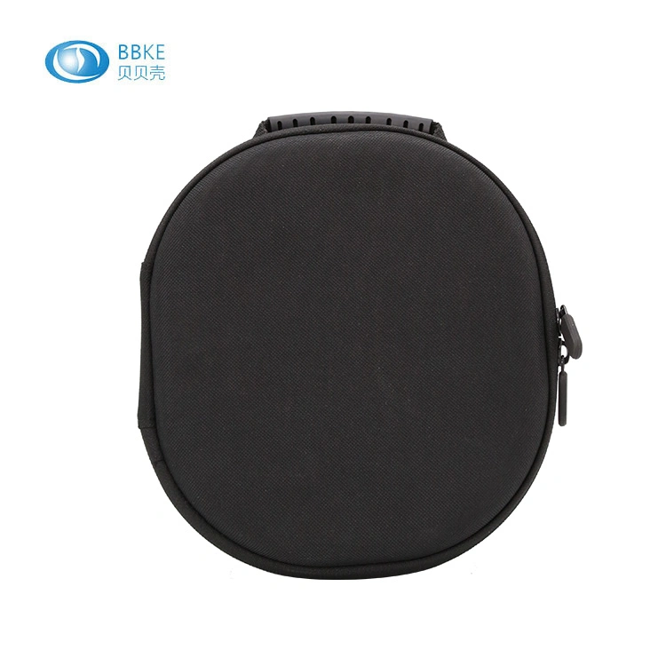 Universal EVA Hard Carrying Customized Logo Custom Printing Round Shape Style Bluetooth Earphone Holder Case Shell Box with Zipper Custom Case with Earphones