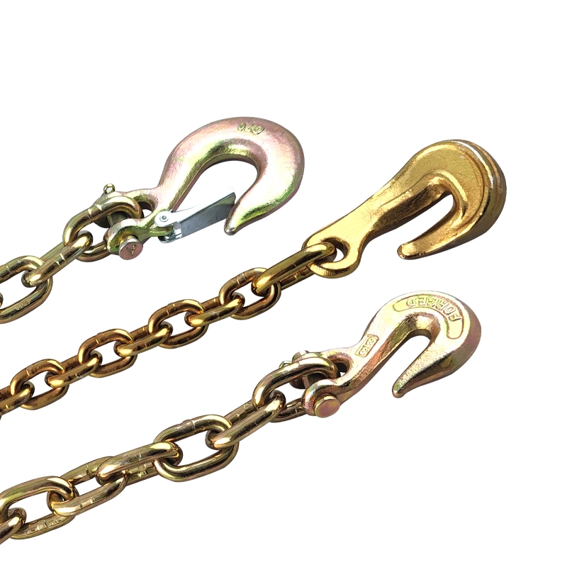 Yellow Chromated Galvanized Gold Zinc Plated Alloy Steel G70 Transport Chain