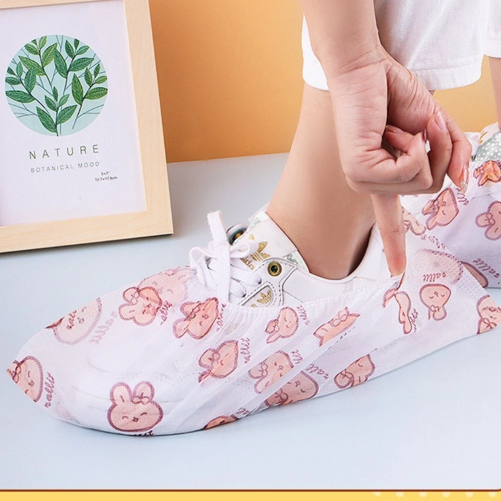 Non-Woven Shoe Cover Disposable Printed Indoor Adult Thickened Non-Slip Ci23278