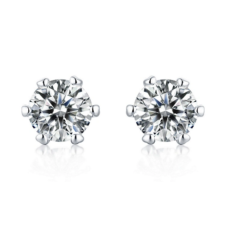 New Fashion Jewelry Vvs Moissanite 925 Silver Flower Earrings