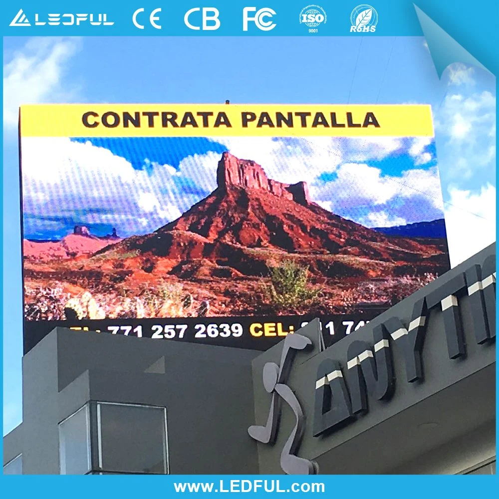 P10 doble exterior se enfrenta a la publicidad Display de LED de color giratoria