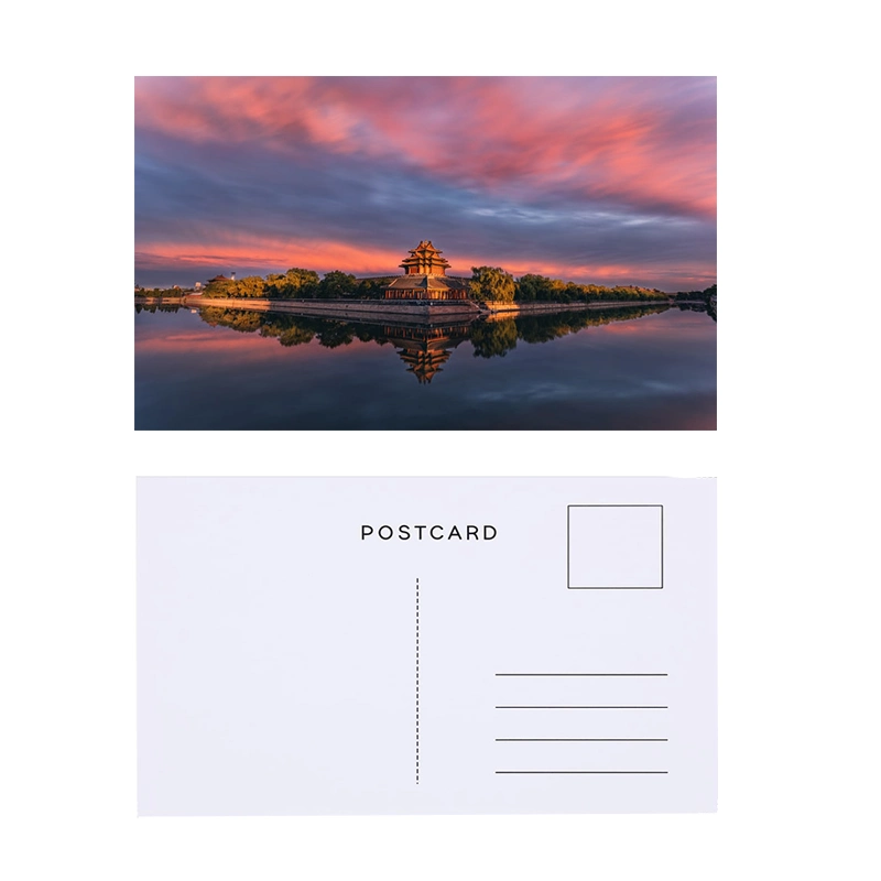 High quality/High cost performance  Customized 3D Lenticular Postcard with Scenery