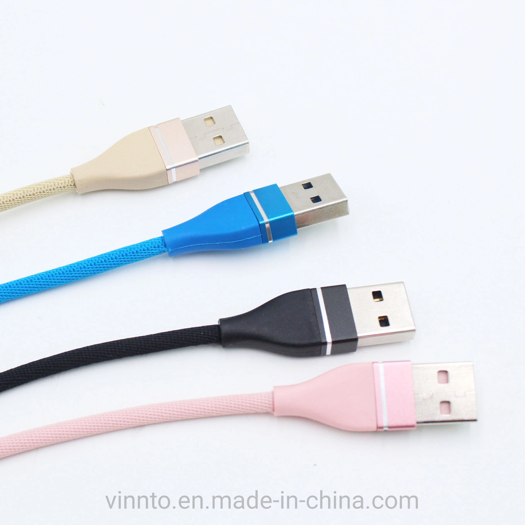 Nylon Braided Custom Logo USB Charger Cable for Android Mobile Phone