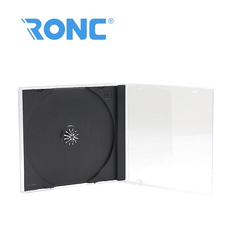 5.2mm 7mm Black Rectangle Single CD DVD Case