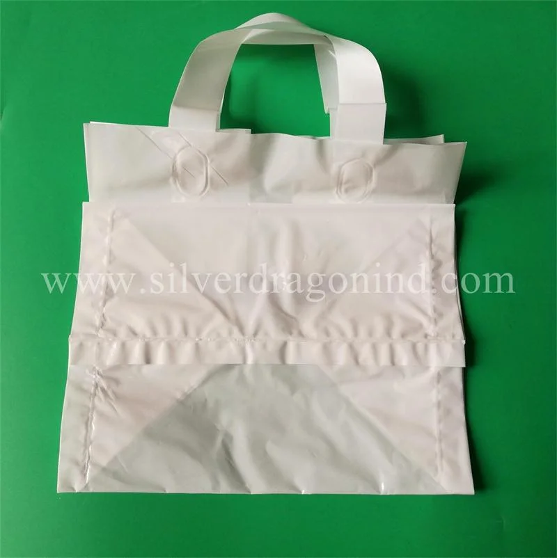 Custom Printed Food Delivery Bag, Square Bottom Plastic Bag