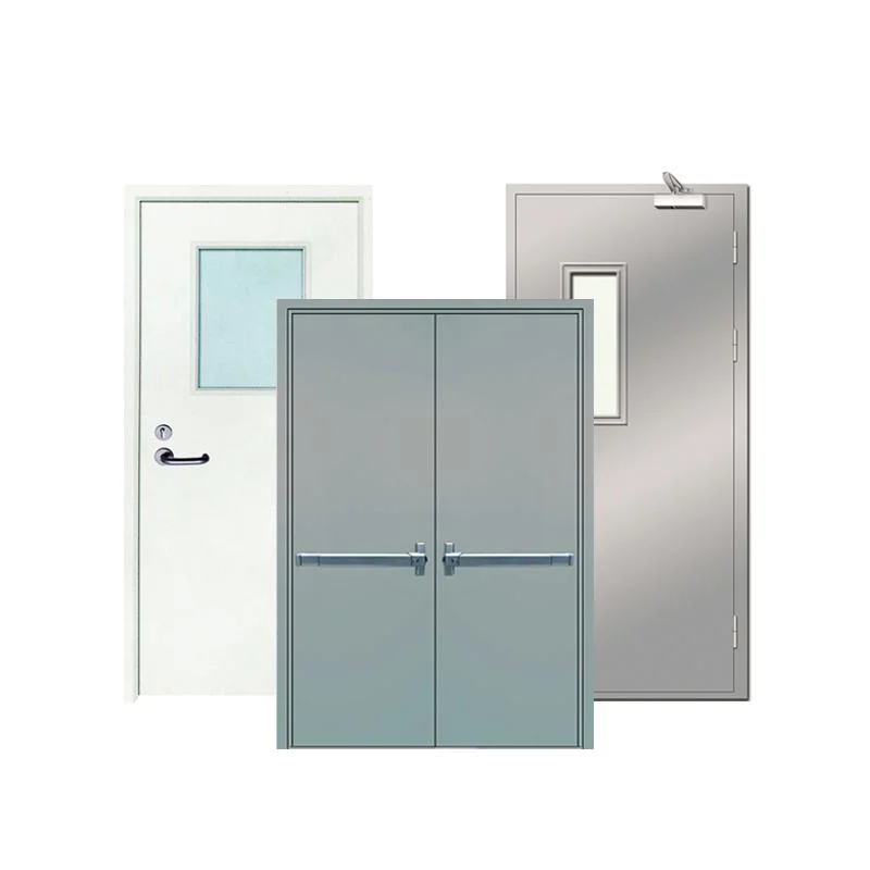 Customized 90 Minutes Fire Rated Metal Door Office Room Fireproof Steel Door with Ral Color