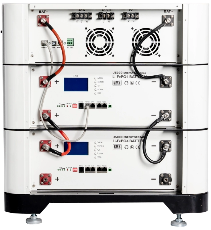 Stacked Lithium Stack Battery Integrated Inverter Module Design Solar Energy Storage