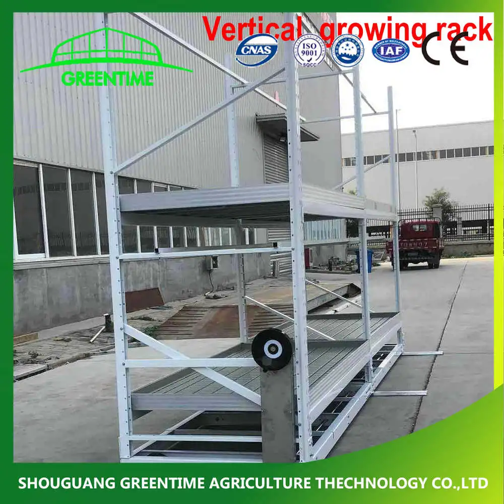 Hochwertige Rolling Bench 2 Layer Vertikal Grow Rack Mobile Für China Hersteller