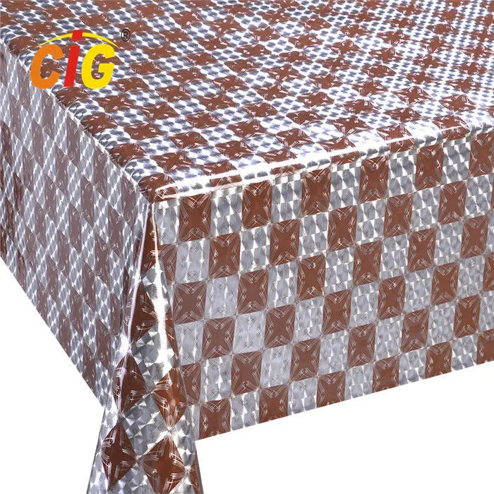 Colorful Custom PVC Shiny Tablecloth Thickness Roll 0.18 mm Width 137cm