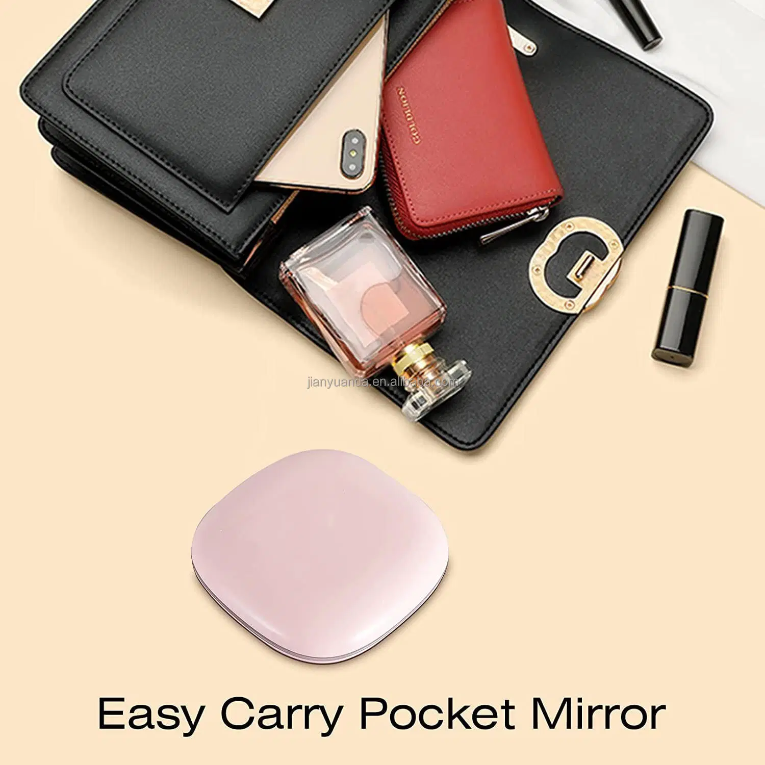 Travel Foldable Handheld Hand Held Make up Small Mini Cute Makeup Mirror