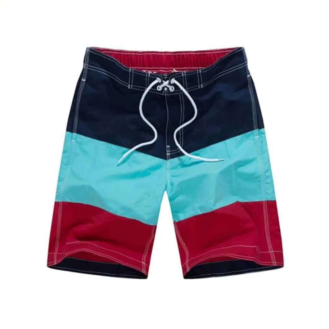 Custom Men's Fashion Print Drawstring Waist Swimwear OEM Trunks Beach Shorts