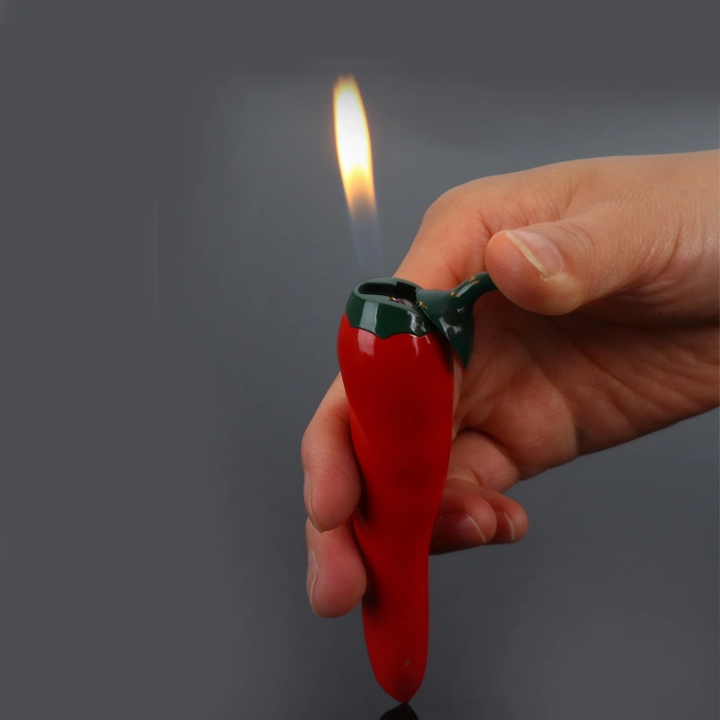 Wholesale/Supplier Personalized Metal Chili Model Cigarette Lighter Creative Open Flame Lighter