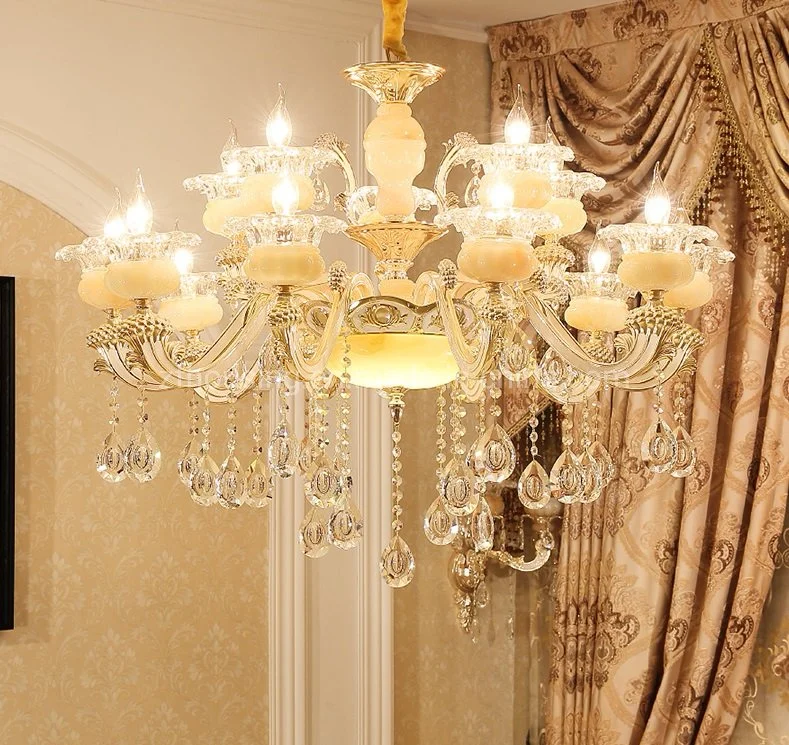 Vela candelabro de cristal moderna lámpara de luz LED colgante para la decoración del hogar Zf-Cl-004