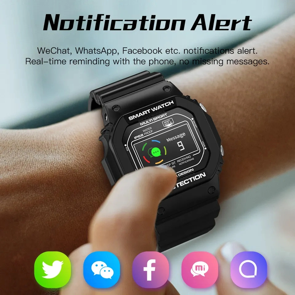 X12 Smart Watch for Men Women Blood Pressure Heart Rate Moniteur étanche Smartwatch Wrist compatible Android Reloj intelliente