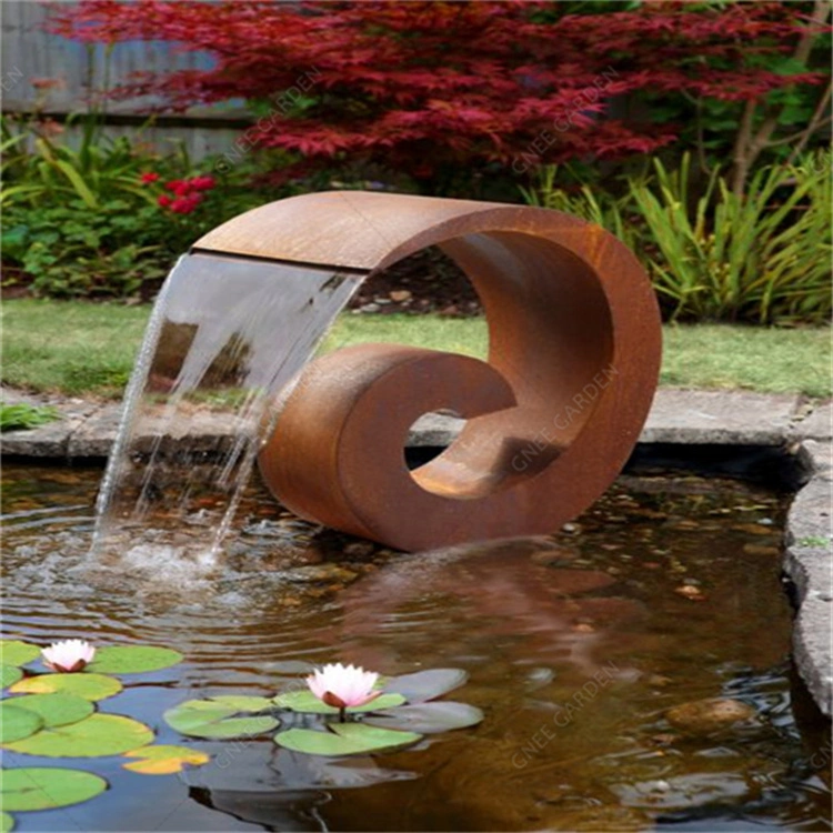 Landscaping Metal Rain Curtain Corten Steel Water Feature