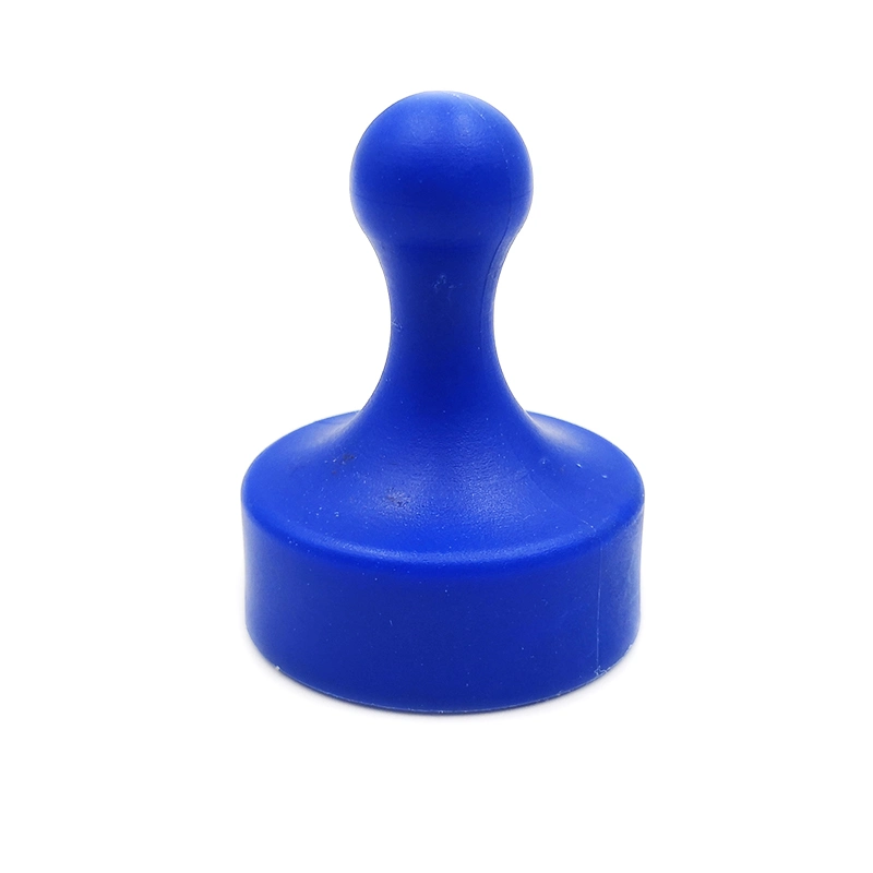 Colorful Disc Plastic Rubber Coated Neodymium Magnets Push Pin