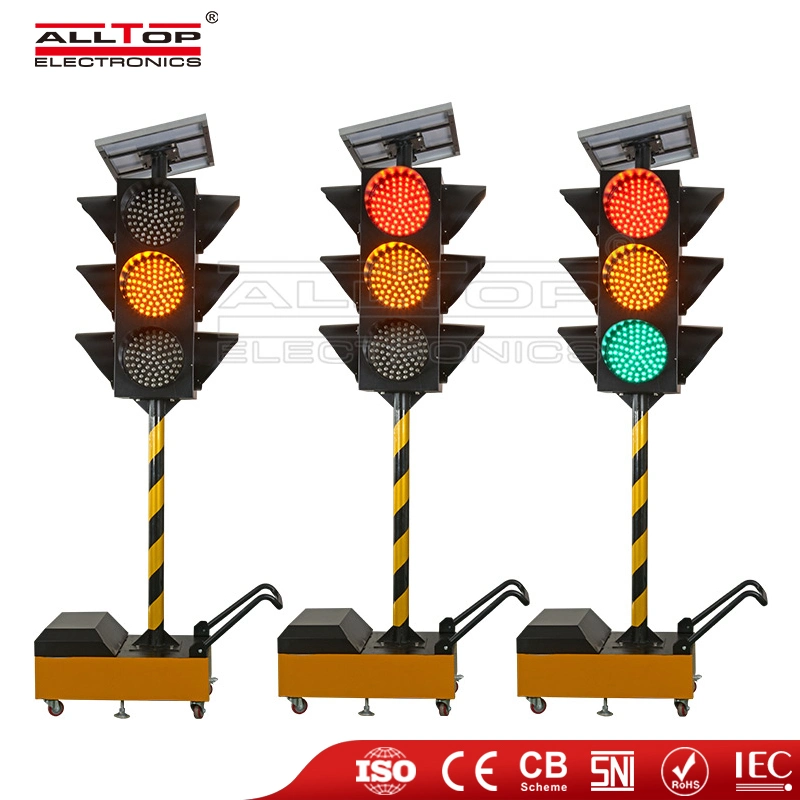 Alltop Hot Sale IP65 Waterproof Solar Charging 75W Energy Saving Outdoor LED Solar Traffic Light