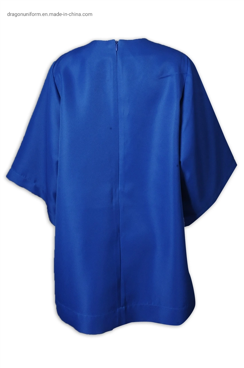 Hot Sell Blue Custom Bachelor Master Gown with Graduation Cap Origin Manufactory