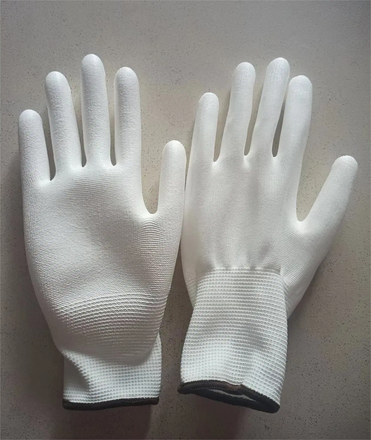 White PU Coated Polyflex Antidust Safety Work Gloves