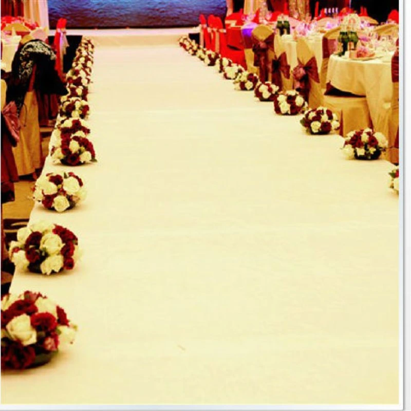 Popular White Non Woven Needle Punch Carpet Use for Wedding