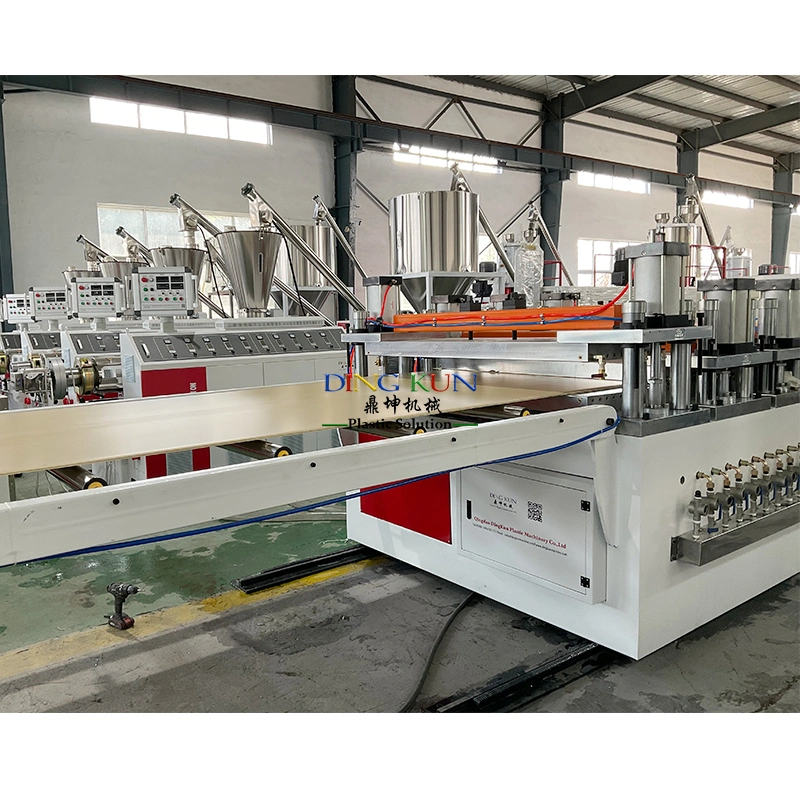 High Quality PVC Crust Plate / WPC Wood Plastic Foam Board Sheet Extrusion Production Making Machine for Furniture Decoration Kitchen